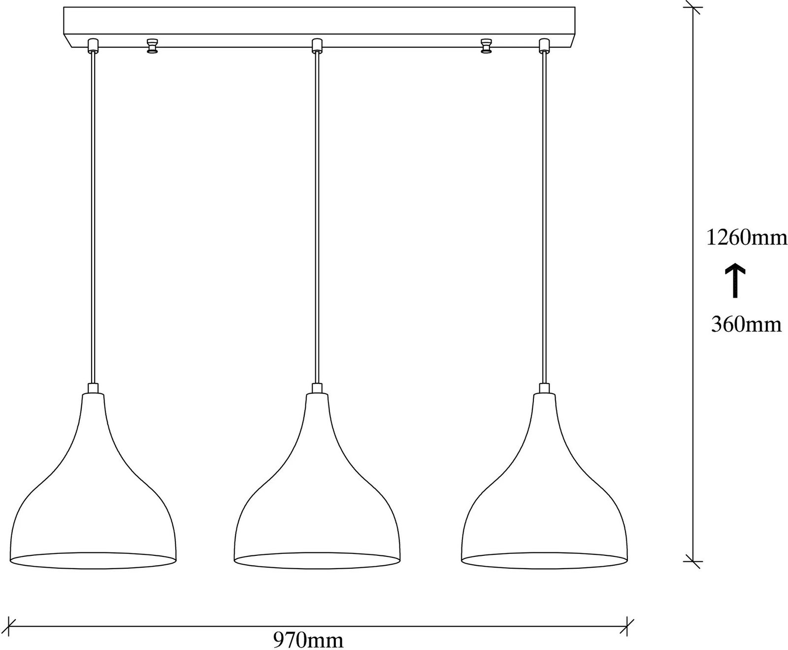Llambë tavani Opviq, bakër dhe e zezë, Sağlam - 3781