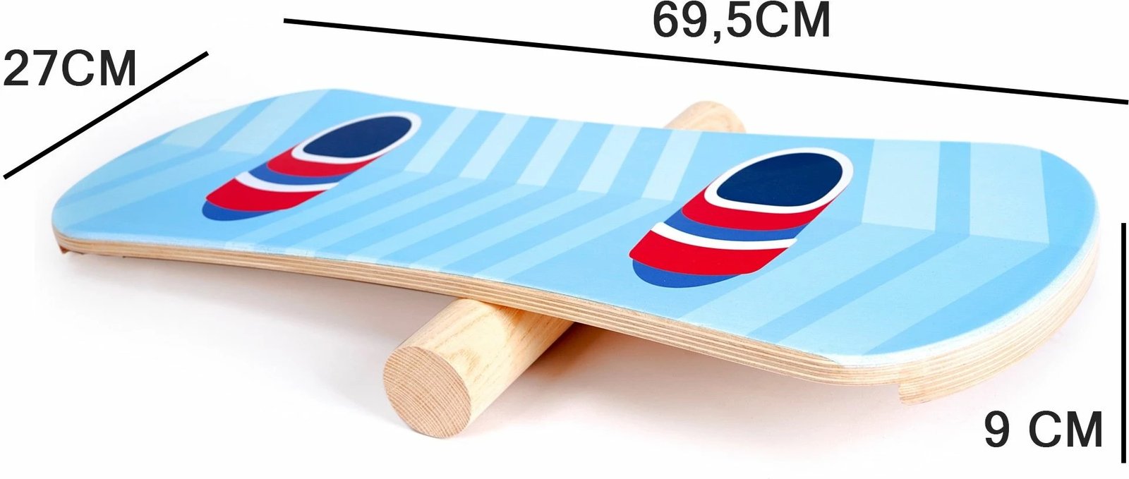 Dërrasë balancuese për fëmijë, ngjyrë lisi, Skye Decor, BLTYZ-AKTV012