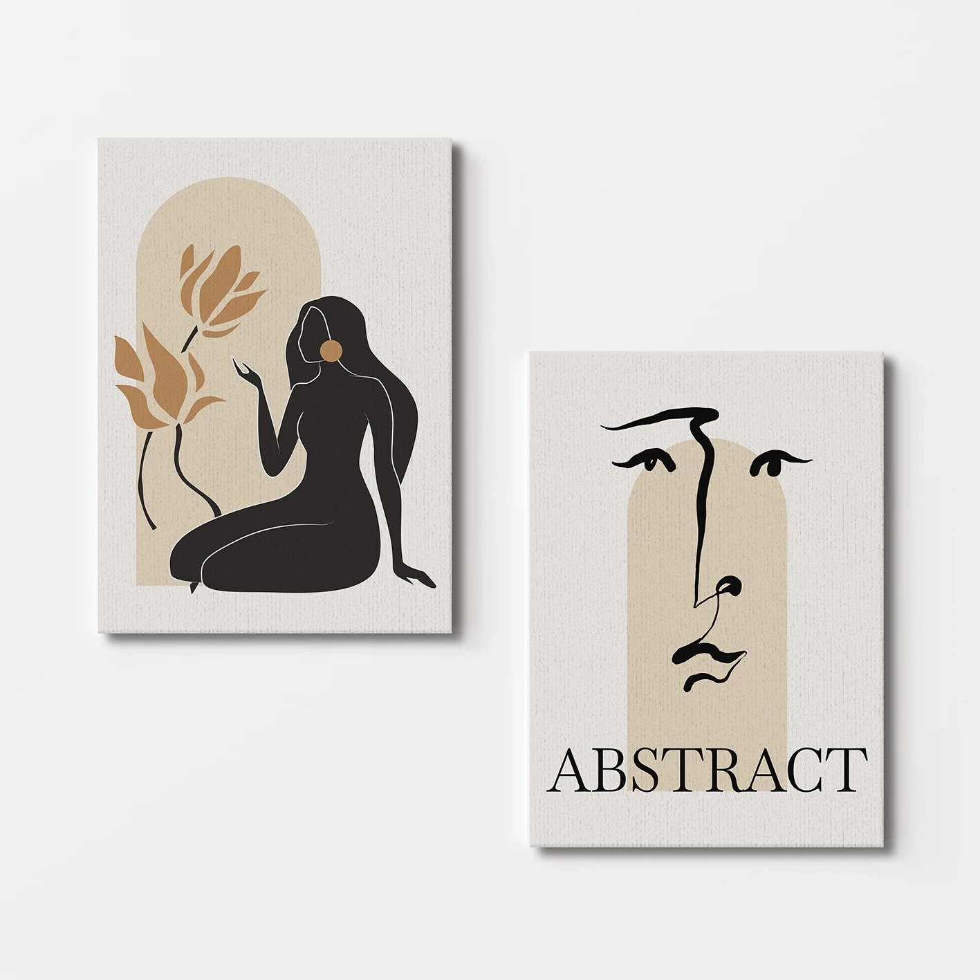 Pikturë dekorative në kanavacë (2 copë), Wallity, 2KNV4361, 50x70cm