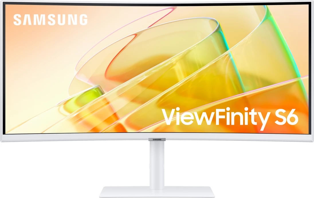 Monitor, Samsung, S6 LS34C650TAUXEN ViewFinity, 34 inch ultrawide, i bardhë