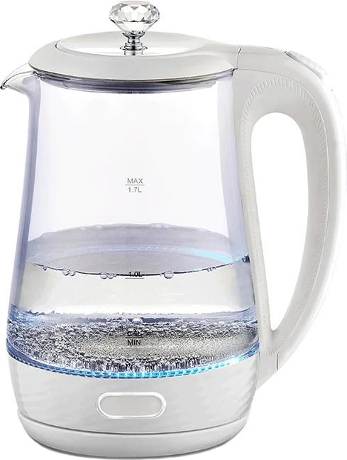 Ibrik elektrik Maestro MR-052, 1.7L, xham, i bardhë