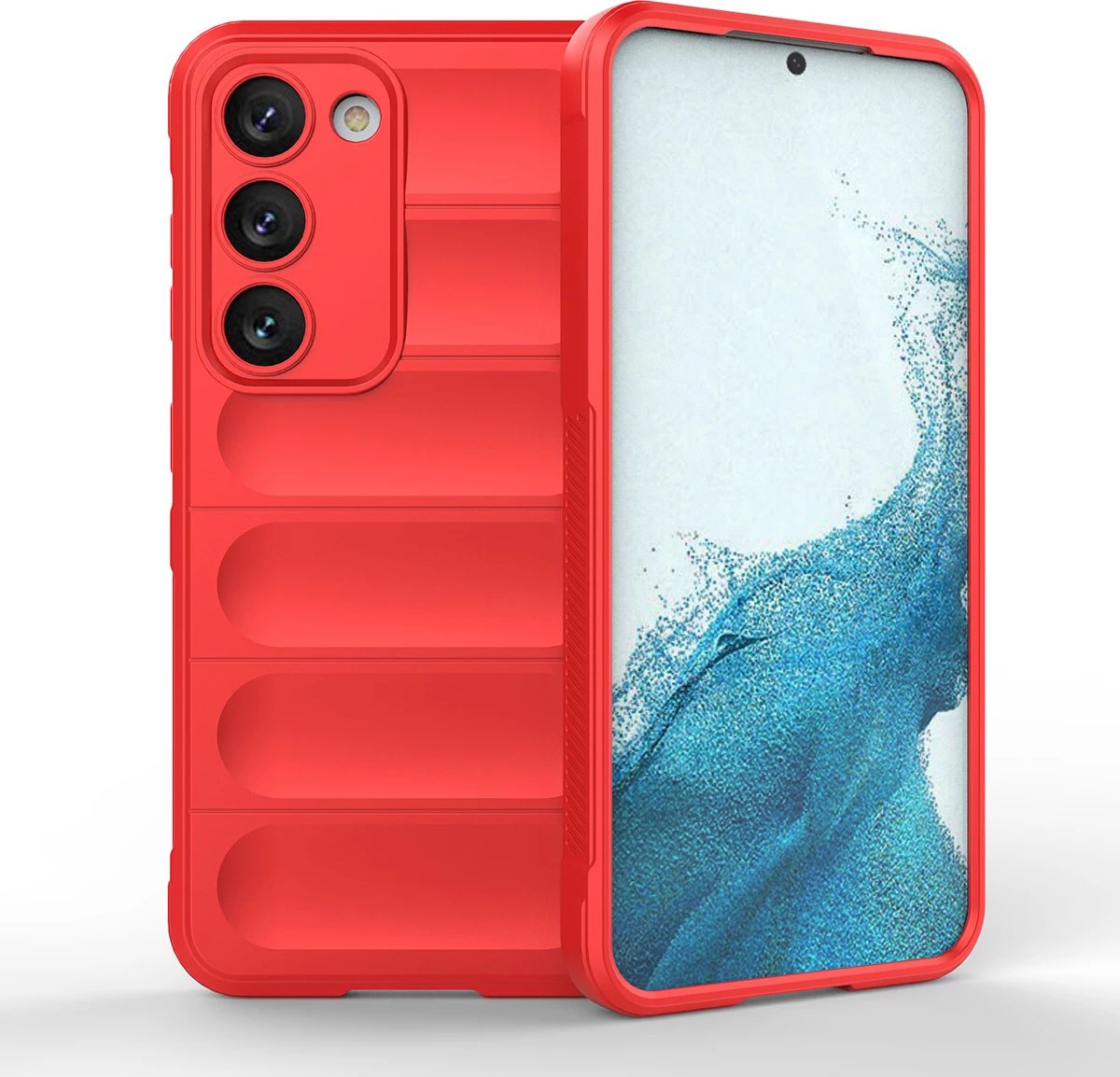 Mbështjellës Hurtel Magic Shield Case për Samsung Galaxy S23+, i kuq