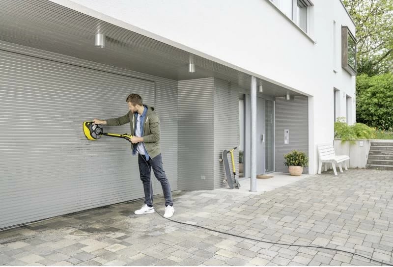 Pastrues sipërfaqesh për larëse me presion, Kärcher T-Racer T7 Plus (2.644-074.0), me krahë dyshe rrotullues, Powerdüse, për K4–K7, e verdhë/zezë