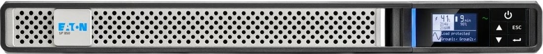 UPS rack 1U, Eaton 5P 850i Netpack G2 5P850IRNG2, 850VA 680W, valë sine, me kartë rrjeti, e zezë/argjend