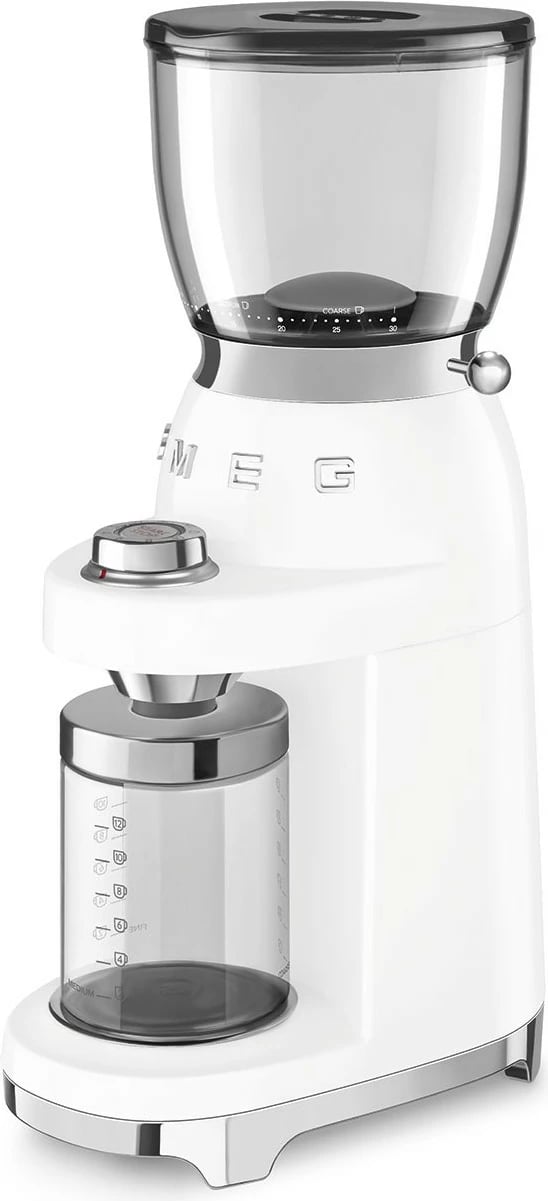 Mulli kafeje SMEG CGF11, 150W, konik, i bardhë