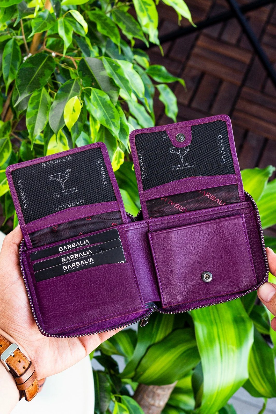Portofol unisex Carole, ngjyrë damson, Zoozie Bags