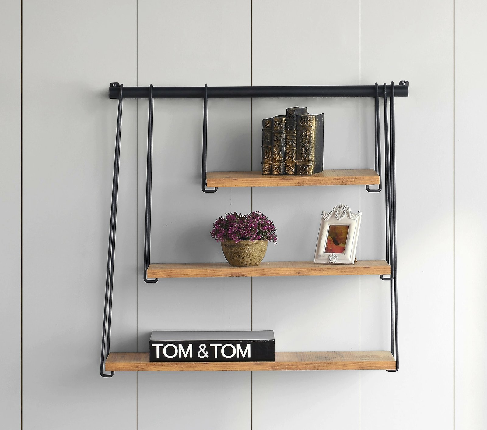 Raft muri Hanah Home, ngjyrë pishë, Zihon