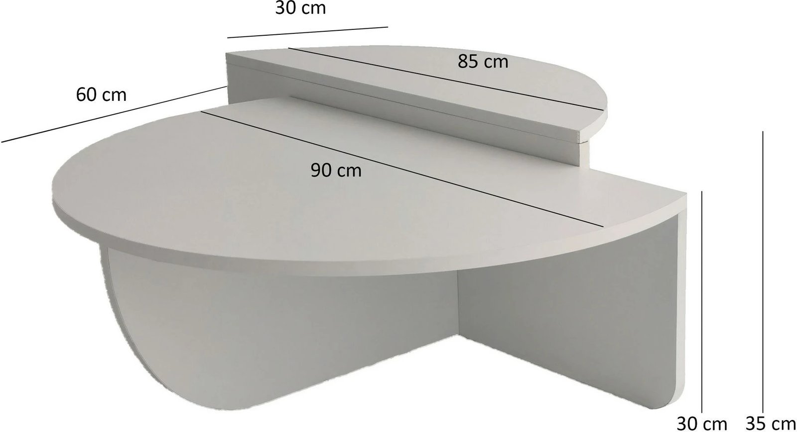 Tavolinë kafeje Hanah Home, Podium, e bardhë