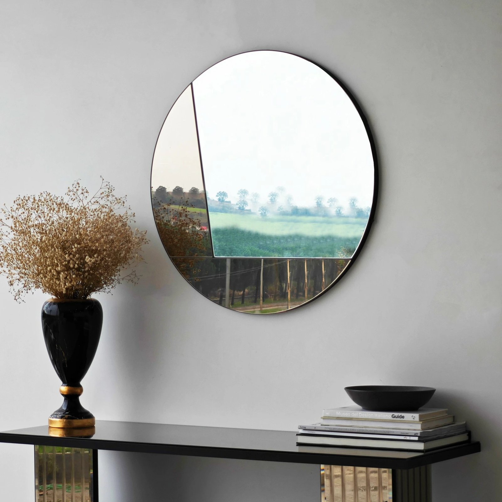 Pasqyrë dekorative Skye Decor, bronzi, Cicero, 60x60cm