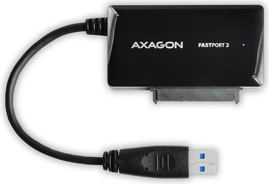 Adapter USB 3.0 në SATA AXAGON ADSA-FP3 FASTport3, për HDD/SSD 2.5", 3.5", 5.25", i zi, me furnizues rryme