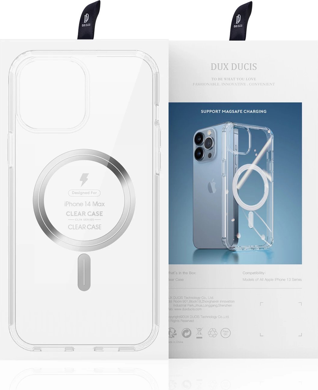 Mbështjellës Dux Ducis Clin për iPhone 14 Plus, kompatibil me MagSafe, Transparent Mbështjellës Dux Ducis Clin për iPhone 14 Plus, kompatibil me MagSafe, Transparent