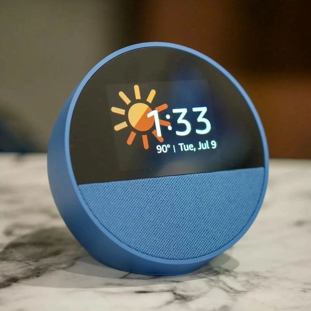 Altoparlant inteligjent, Amazon, Echo Spot, ekran 2.83", Alexa, Bluetooth 5.0, Wi‑Fi, blu