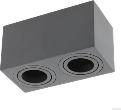 llampë tavani spot GTV AVEIRO DUO BIS 2xGU10 2x20W 220V, e zezë