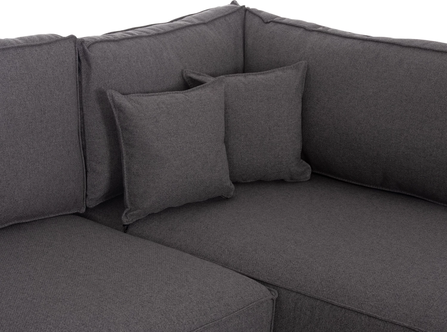 Kënd-sofë krevate me hapësirë për depo, Saffira FH3303.01R, material gri, 270x195x100cm