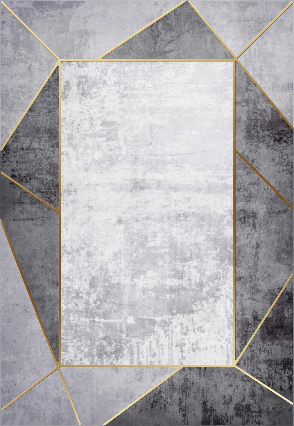 Tapet modern JOSIANE, gri-bardhë, me franja, FH7675.23, 160x230cm