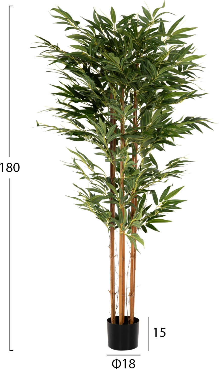 Bimë dekorative sintetike në vazo, pemë bambuje, FH4004, 180cm