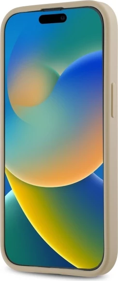 Mbështjellës DKNY Quilted Stack Logo për iPhone 15, Bezhe