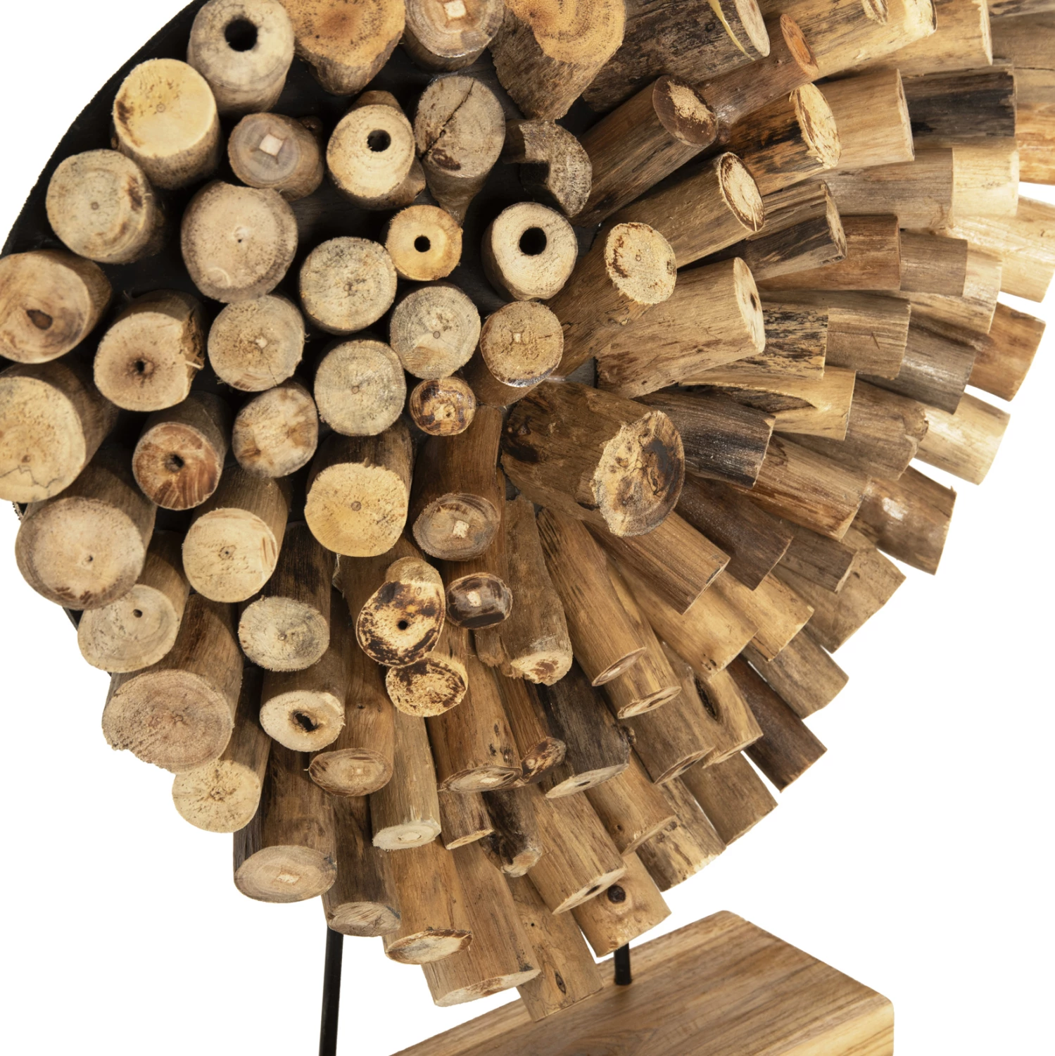 Dekor tavoline SHINZO, formë zemre, dru dege TEAK, ngjyrë natyrale, 53x5x51H cm