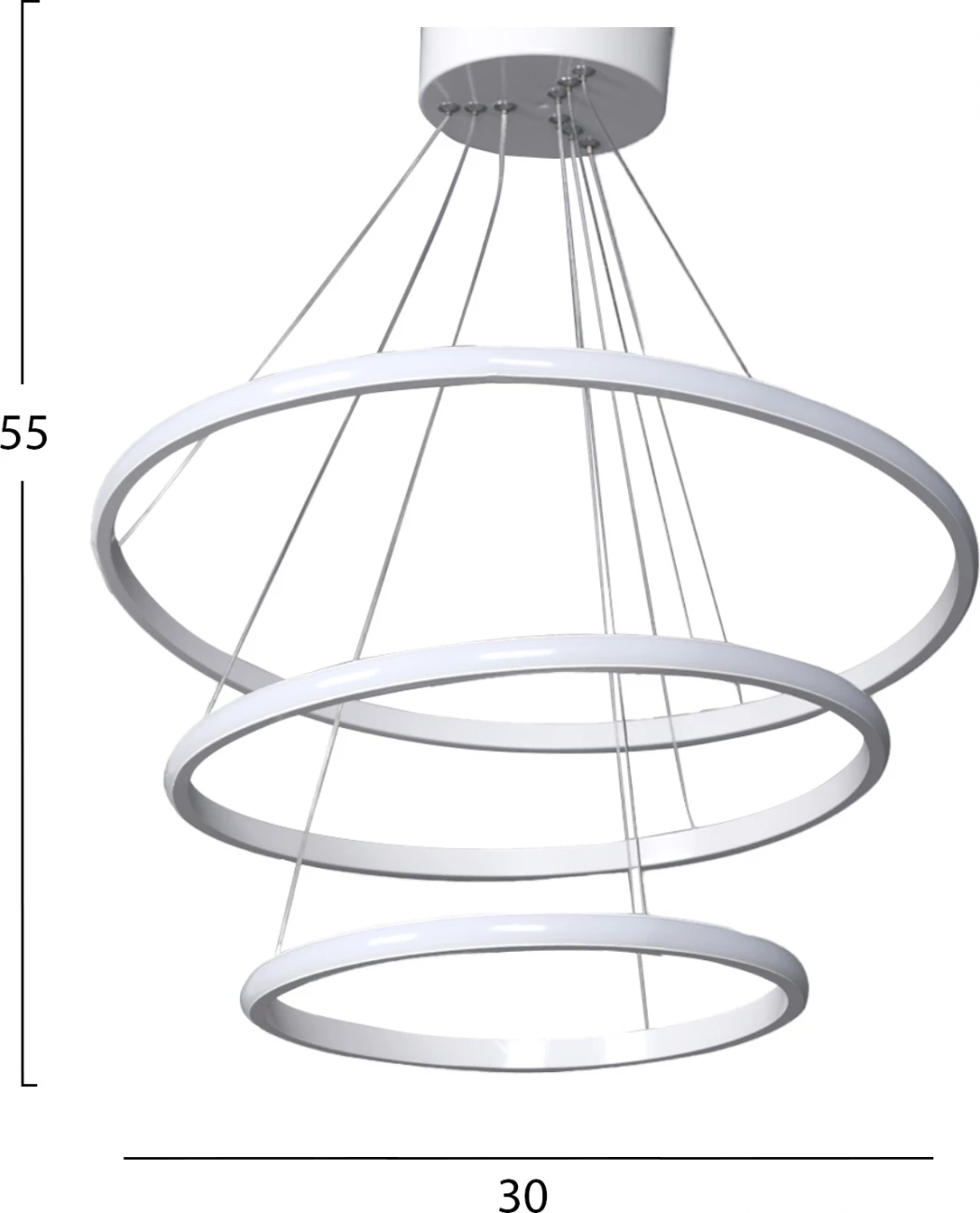 Llambë varëse LED e bardhë, FH7510.01, 30x28x55 cm