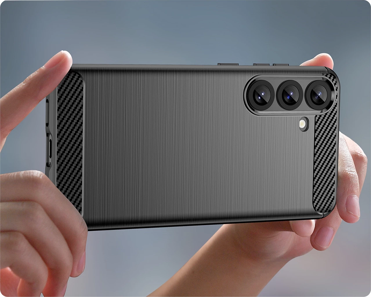 Mbështjellës Hurtel Carbon Case për Samsung Galaxy S26, TPU, i zi