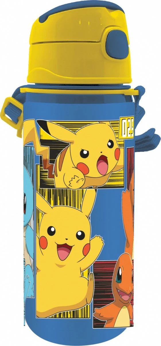Shishe alumini, Kids Euroswan Pokemon, PK00033, 600 ml, shumëngjyrëshe