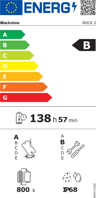 Celular BLACKVIEW Rock 2 8GB RAM/256GB 5G, bateri 15000mAh, portokalli