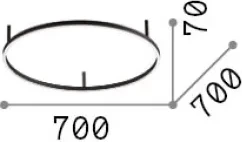 Llamba tavanore Oracle slim pl d070 round 3000k on-off