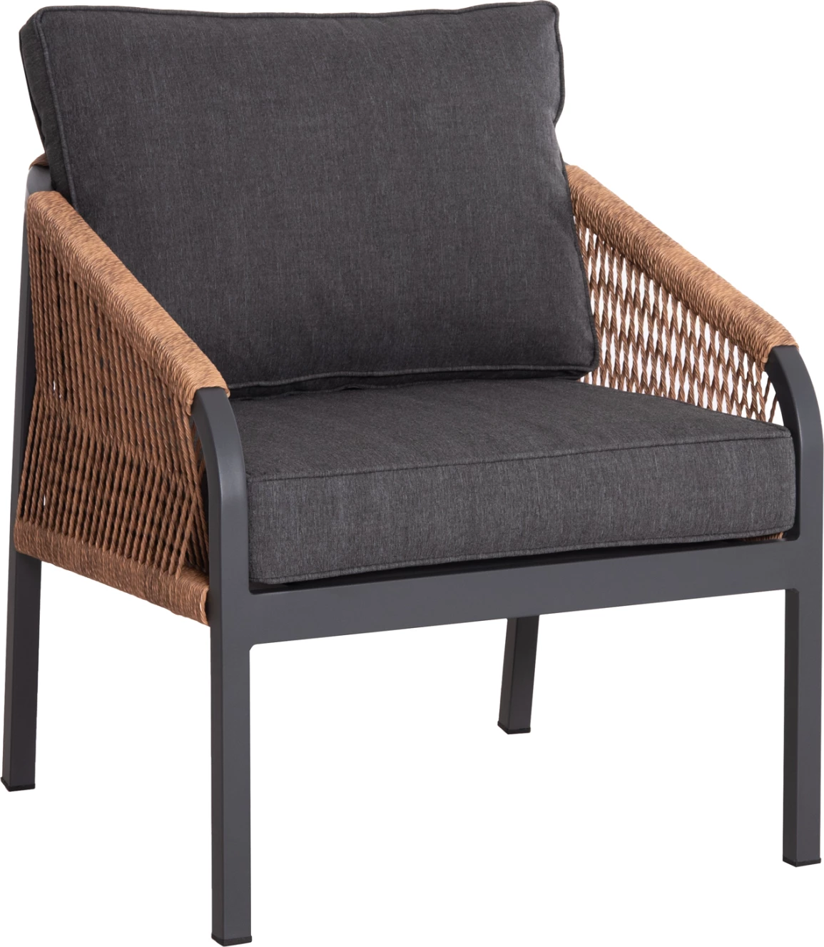 Karrige alumini MAYBEL FH6283.01 antracit me ratan kafe 67x74x72-87Hcm