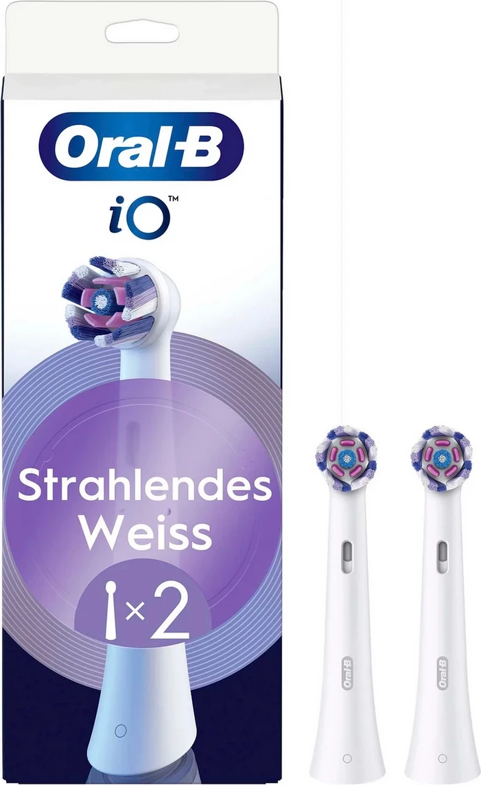 Kokë furçe dhëmbësh sonike, Oral-B, iO Radiant White 8700216373210, e bardhë, paketë dycopëshe