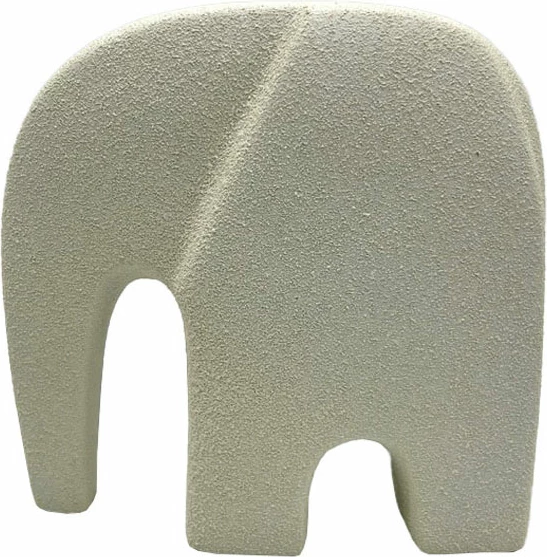 Dekor elefant ngjyrë e bardhë, polirezine, 21x8.6x19.8cm