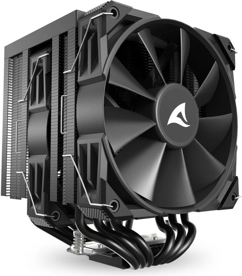 Ftohës ajri Sharkoon A60, 2 ventilatorë 120mm, 6 heatpipes, i zi