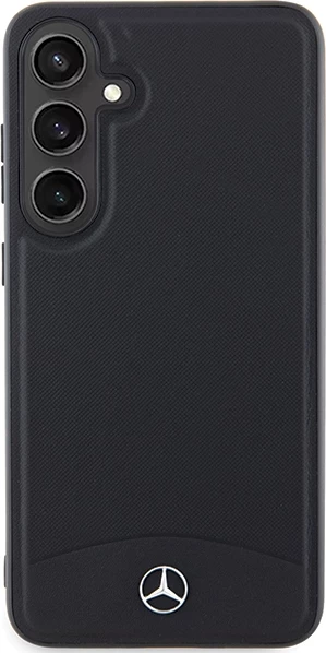 Mbështjellës Mercedes Leather Textured & Plain MagSafe për Samsung Galaxy S24+, i zi