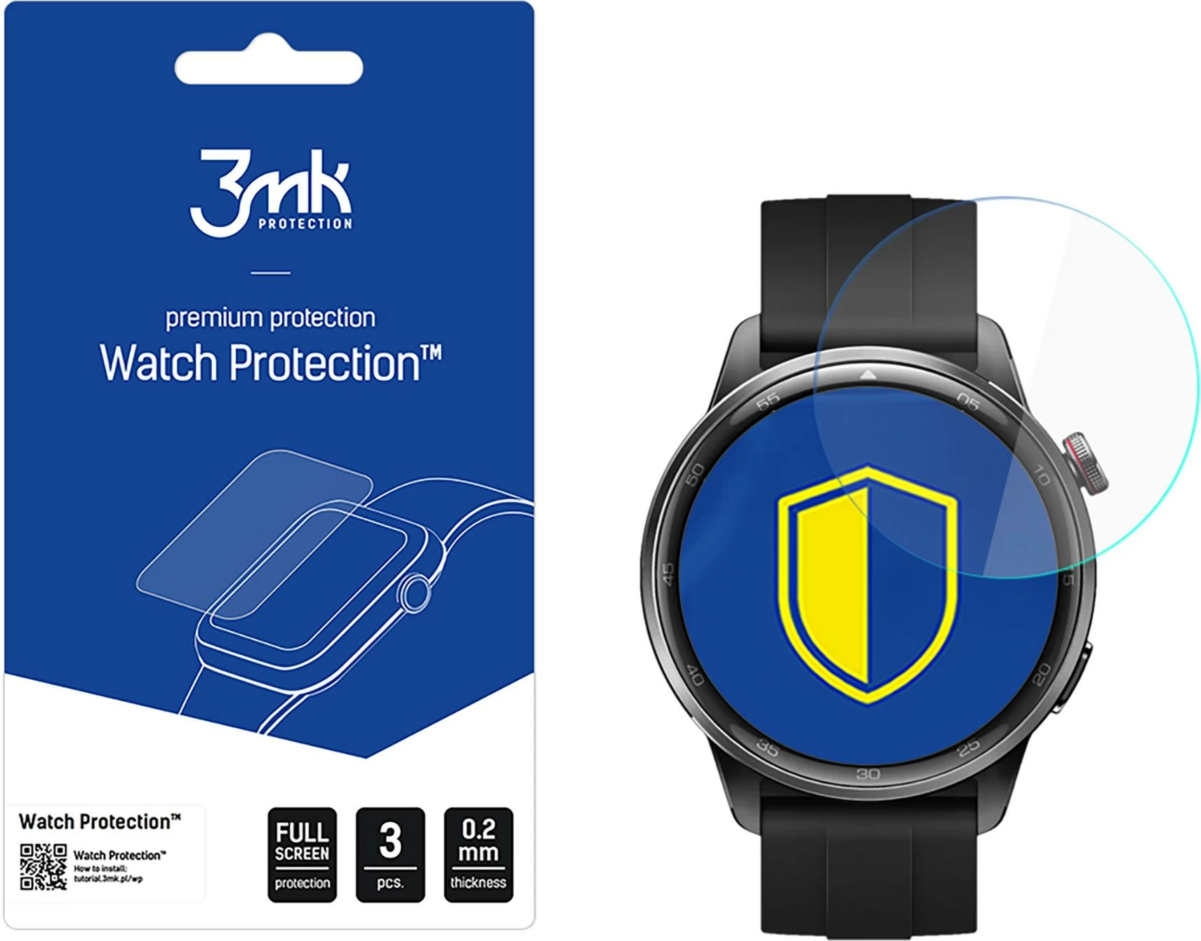 Mbrojtës ekrani për smartwatch 3mk Protection për Realme Watch S2, 3 copë