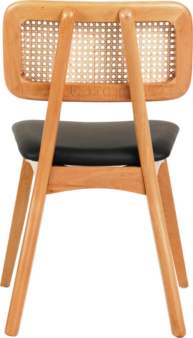 Karrige për ngrënie LUFFY FH9953.01 dru ahu ngjyrë lisi-zi PU 47x60x80Hcm