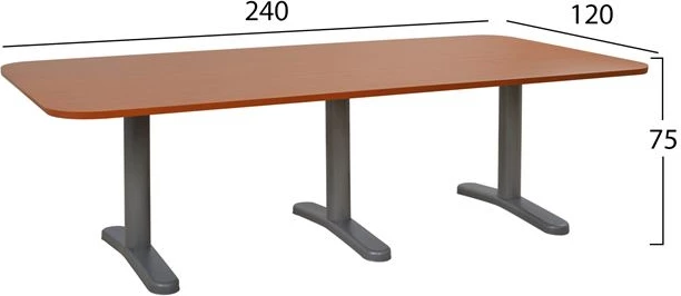 Tavolinë profesionale për konferenca, ngjyrë qershie, FH2047.13, 240x120x75 cm