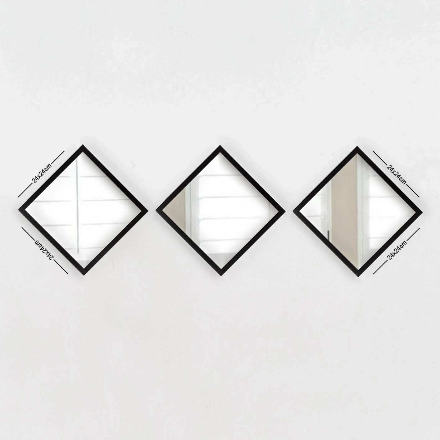 Set pasqyrash dekorative (3 copë), Wallity, SETAYNA_039