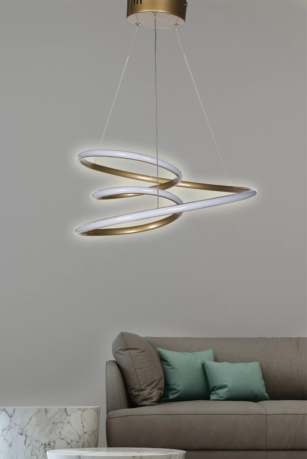 Llambë varëse për tavan, ngjyrë ari, FH7521.02, 52x66 cm