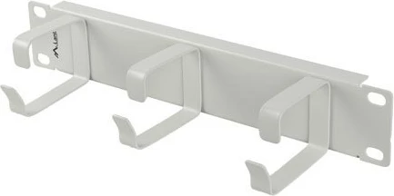 Organizues kabllosh Lanberg AK-1702-S, për kabinet 10", me 3 mbajtëse metalike, Gri