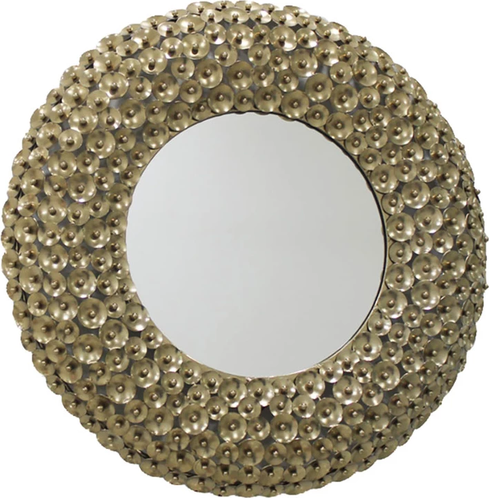 Pasqyrë muri POPPY 62, ngjyrë ari antik, 62x62x7