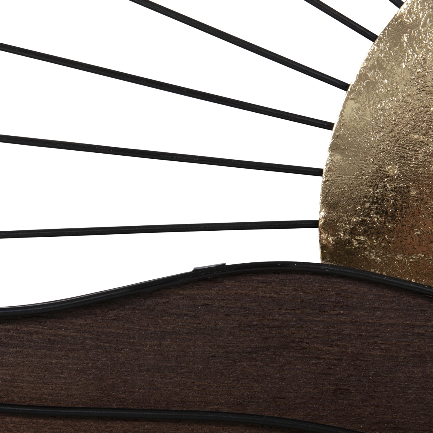 Dekor për mur FH4219 ngjyra druri natyrale-metal i zi 117x3x50H cm