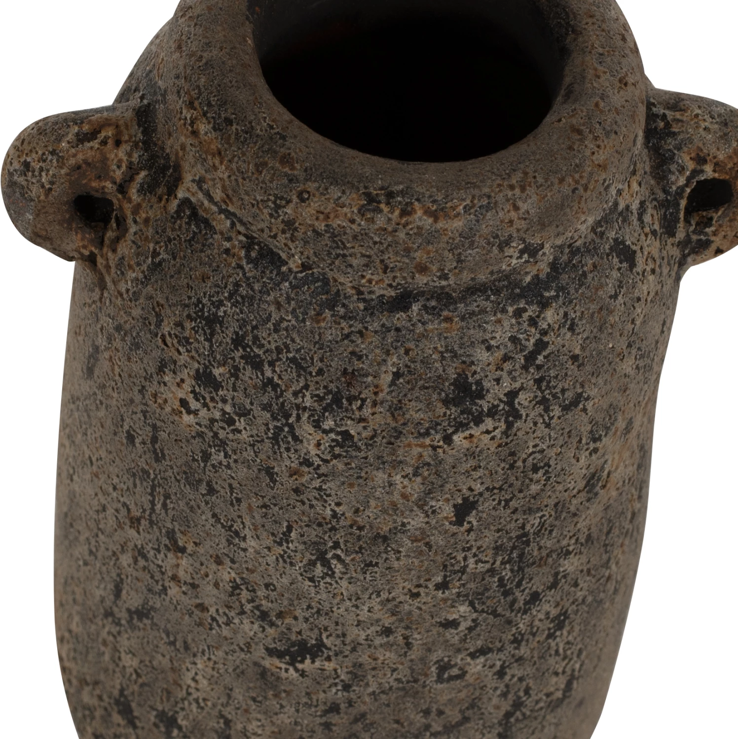 Vazo dekorative 3 copë, gri antike, terrakota, FH7710