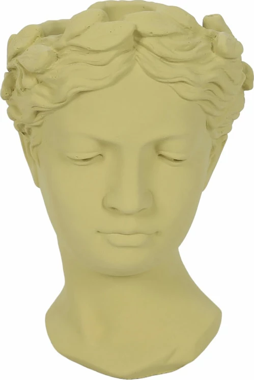 Vazo dekorative CEM, ngjyrë e gjelbër e çelët, 18x17x26.5cm