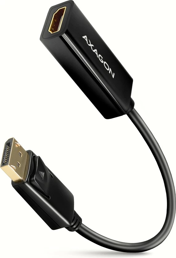 Adapter aktiv AXAGON RVD-HI14N DisplayPort në HDMI, 4K/30Hz, 18cm, zi