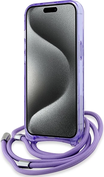 Mbështjellës Karl Lagerfeld IML Crossbody Monogram Karl & Choupette Head MagSafe për iPhone 15/14/13, vjollcë