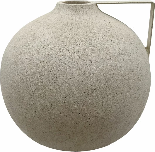 Vazo ANFORA, polirezine, ngjyrë bezhë, 21.5x21.5x20cm