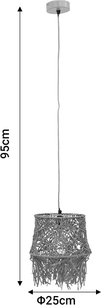 Llambë tavani Rapom Inart E27 natyrale D25x95cm