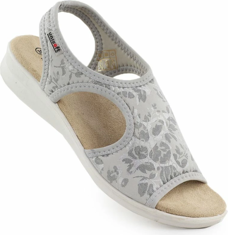 Sandale me taka të larta Unisoft 7196, gri