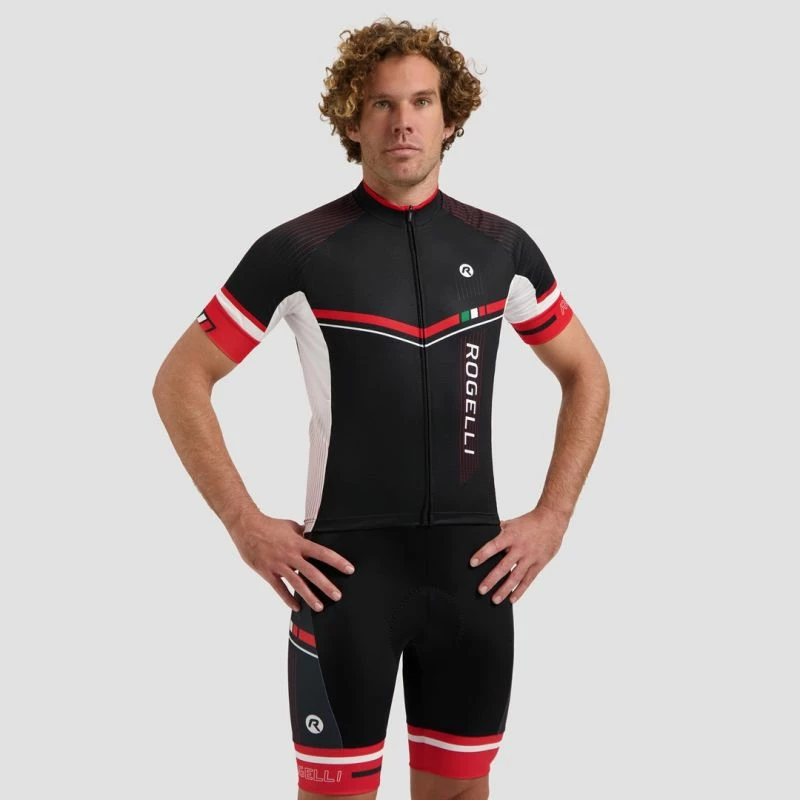 Fanellë çiklizmi për meshkuj Rogelli, e zezë e kuqe