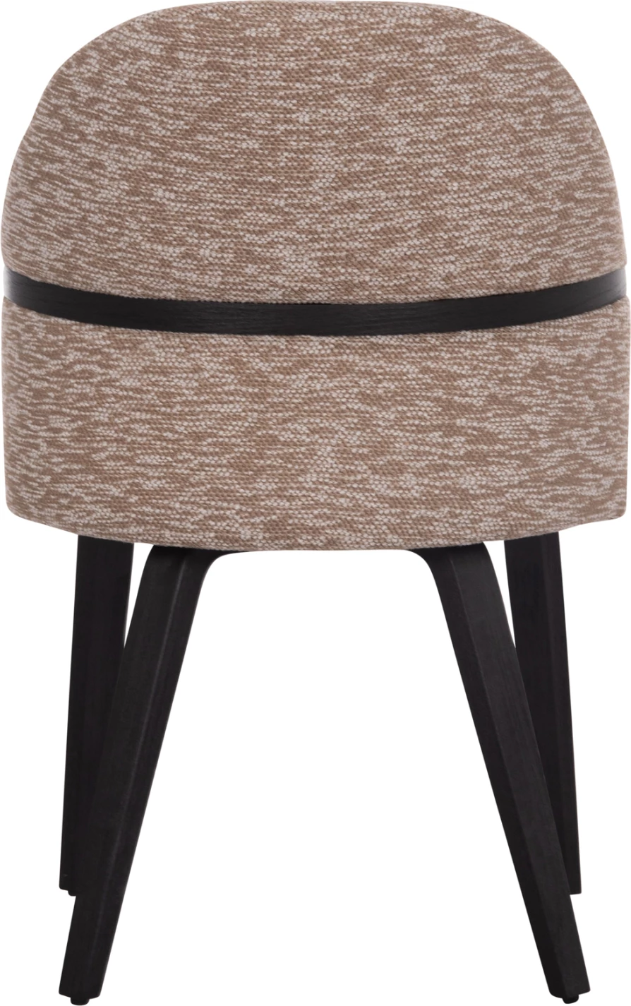 Karrige ngrënieje Dekker, dru i zi, stof kafe, FH18249.03, 50x60x80cm