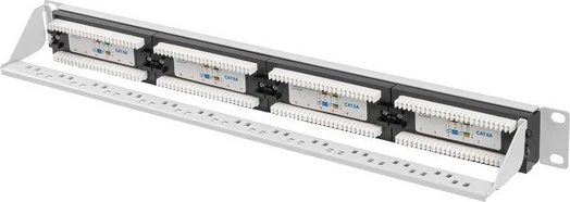 Patch panel LANBERG PPUA-1024-S, 24 port, kat. 6A, gri